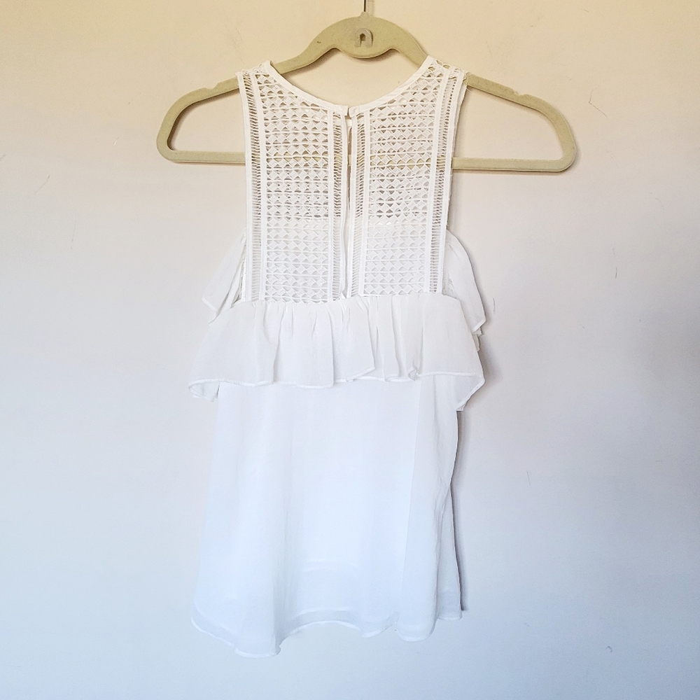 Analili‎ Lace Ruffle Tank - Picture 3 of 5
